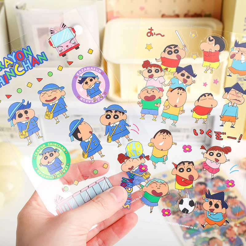 Crayon Shin Chan and Friends PET Sticker Pack 1 Pack 4PCS Career Costume Series No Cut DIY Decor Craft Material