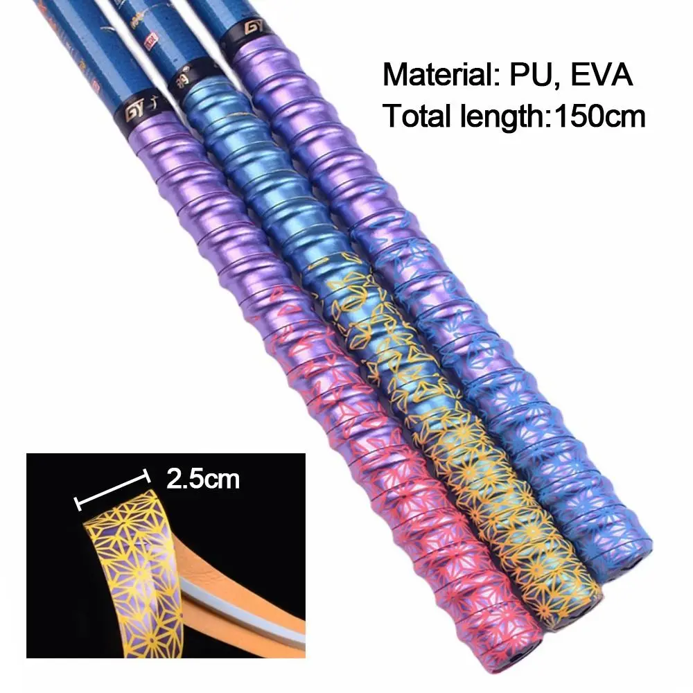 التدرج الملونة سميكة الرياضة الصيد رود العصابة المضادة للانزلاق عرق الشريط يلتف مضرب تنس الريشة شريط لحام