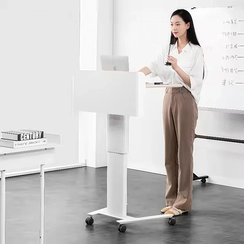 Reception Desks Nails Meeting Room Podium Platform Table Speech Stand Concierge Consultation Support Customization Pink Table