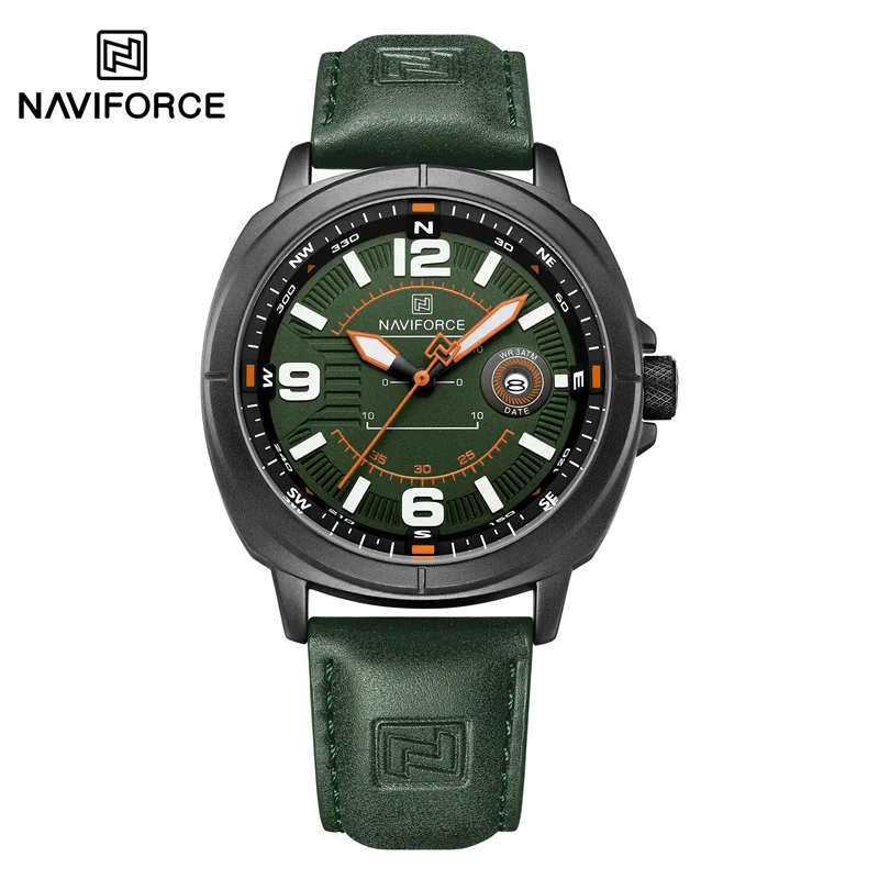 Men's Casual Quartz Watch, Waterproof Leather Strap