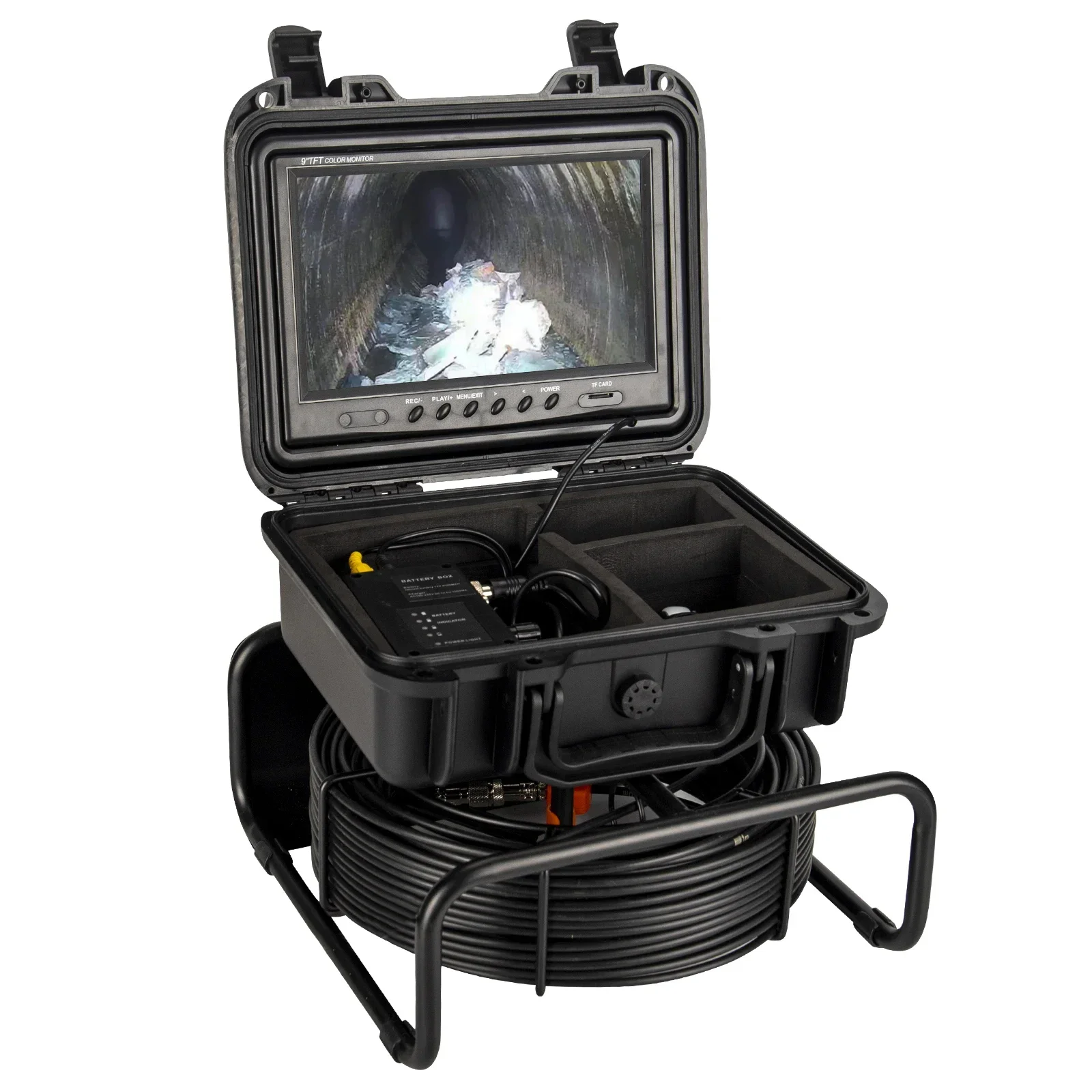 SP09A Pipe Sewer Inspection Camera Waterproof Drain Pipe Sewer Industrial Endoscope Video Inspection System 23mm Lens