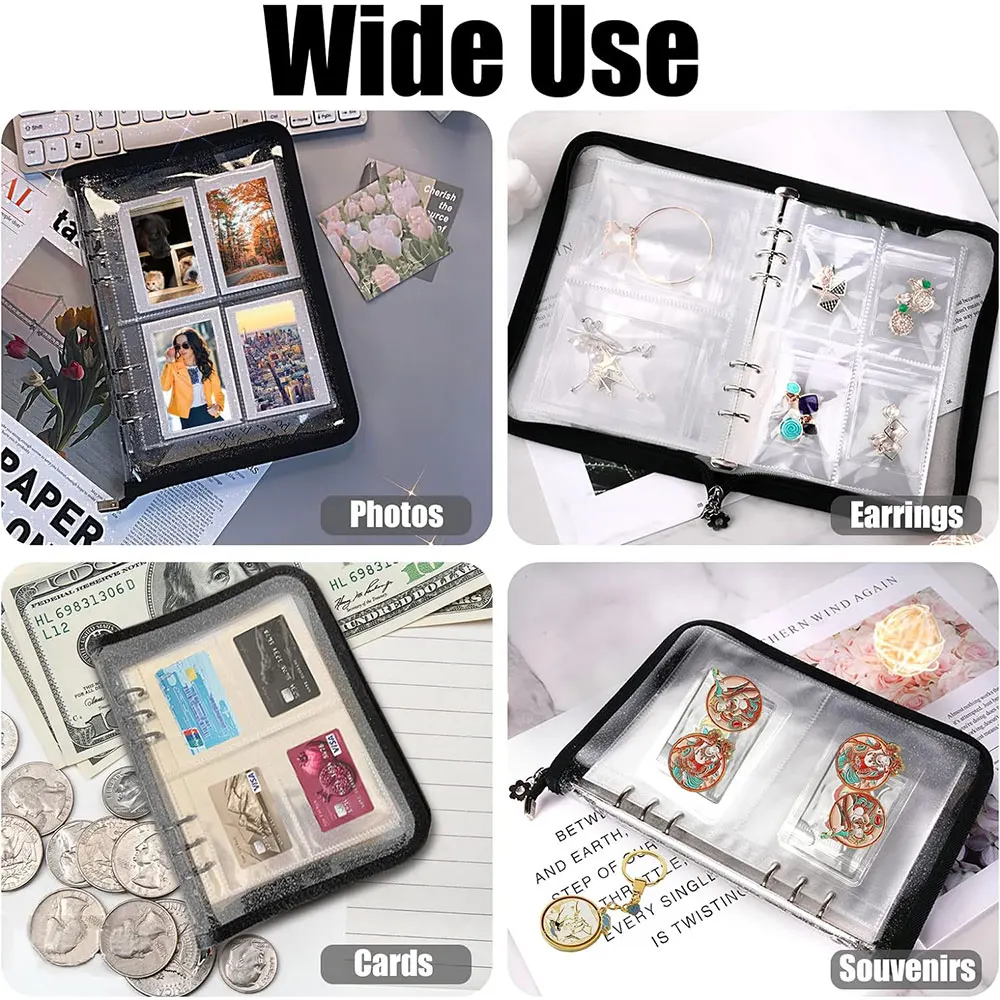 A5 Clear Album Binder Photocards Holder Storage Collesction Sheet Book & Photo Organizer Journal Diary Planner School Stationery