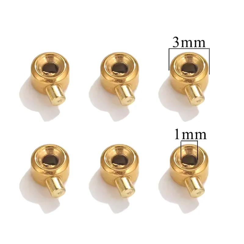20 Stück Edelstahl-Positionierungsstopper-Abstandshalter Crimp-Endperlen für Schmuckherstellung DIY Crimp-Snap-Armband-Endverschlüsse – Detail 4
