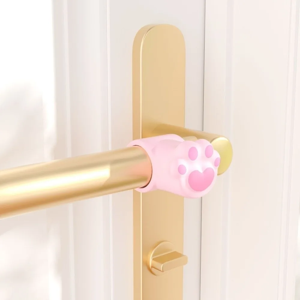 4 قطعة سدادة باب من السيليكون المتين المضادة للصدمات على شكل كرتوني مقبض الباب كتم الصوت واقي حائط عملي لتزيين المنزل #4