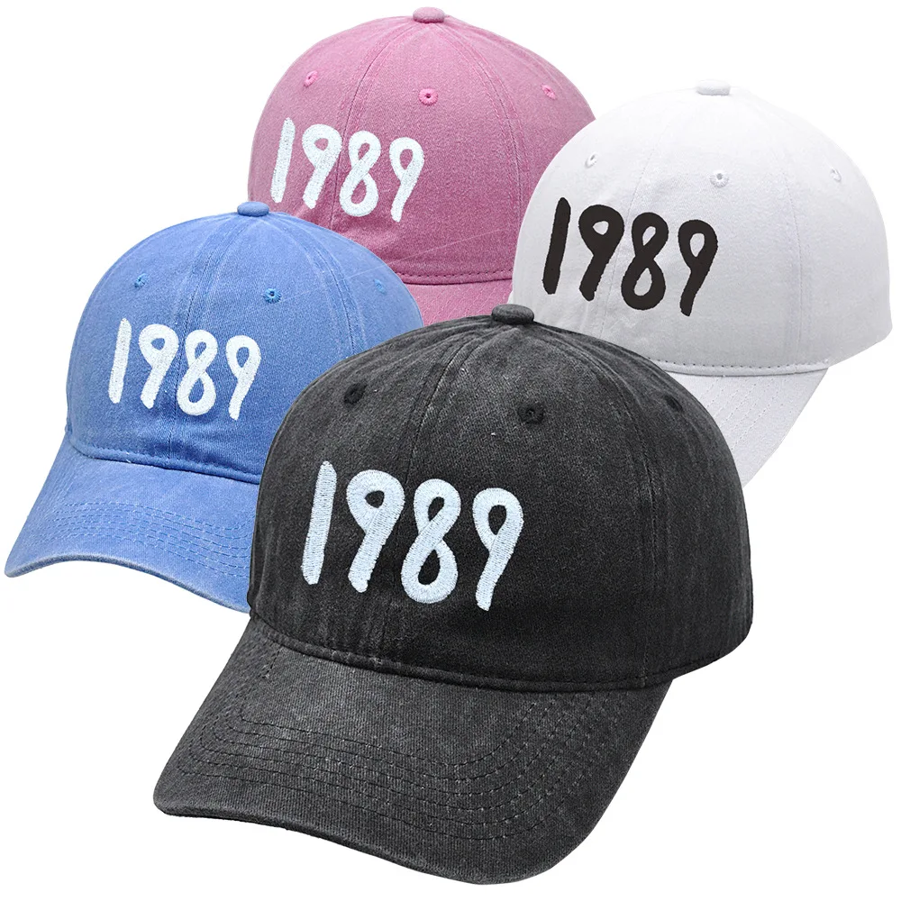 1989 Swiftie Embroidery Baseball Caps  Hip Hop Cap Adjustable Retro Denim Washed Trucker Hat for Men Women