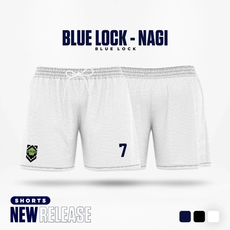

Ersey Blue Lock Classic Shorts (Away) JerseyLock Fashion Street Sports Shorts Men's Quarter Sports Shorts Motorcycle Shorts