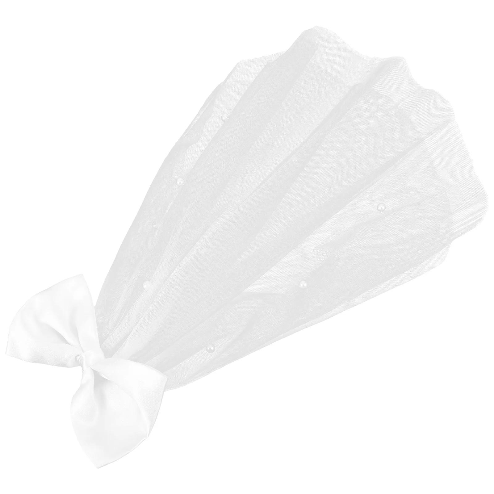 

Pet Veil Bride Dress Long Bow Wedding Yarn Bridal Weights Dog for Decor