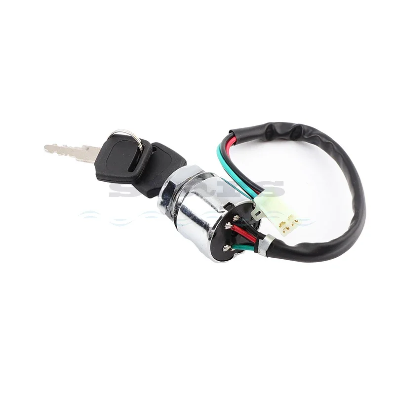 Motorcycle 4-Wire Ignition Key Switch Suitable for 50cc 110cc 125cc Kart ATV Four-Wheel Off-road Bicycle Scooter Motorcycle