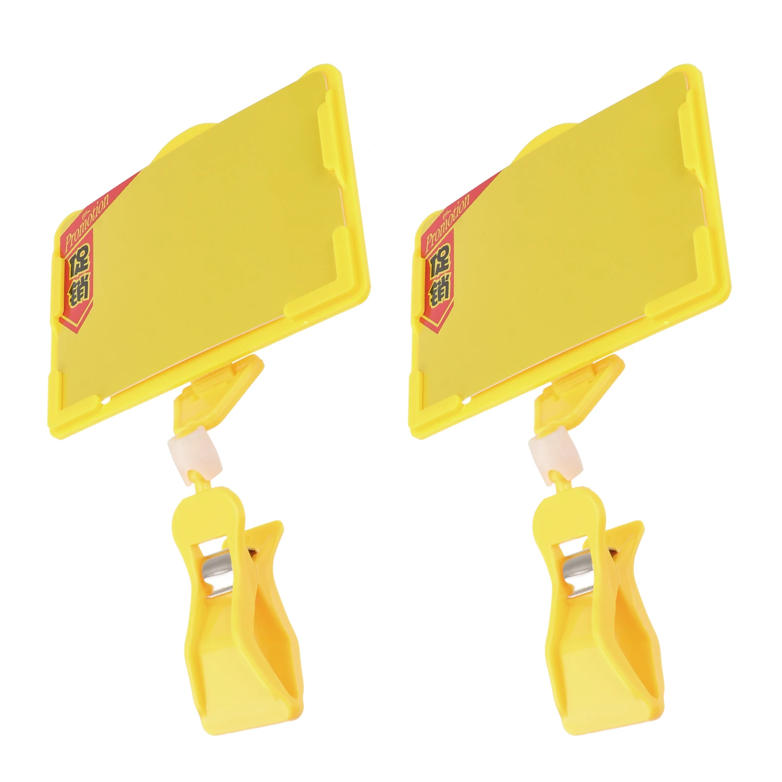 

2 Pcs Price Tag Holder Desk Sign Stand Advertising Clip Merchandise Display Name Label Rack Practical Dispaly