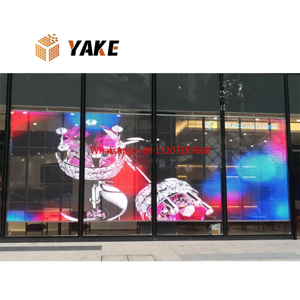 

YaKe indoor P3.91 transparent led screen flexible transparent led screen led screen transparent