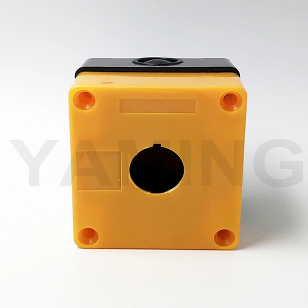 22mm Push Button Switch Box One Hole Suit For Control Emergency Stop Rotary Interruptor Yellow/Gray Protection BX1-22