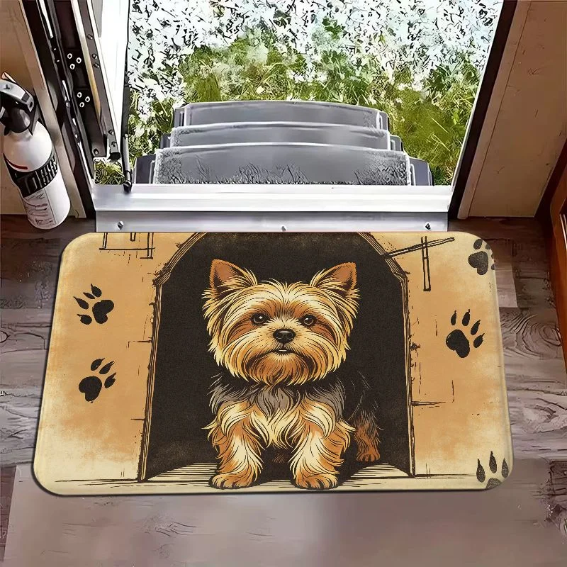 VIKAMA Retro Making Old Testament Kesha Dog Claw Mat, Non-Slip Entrance Rug for Bathroom & Entryway, Quirky Home Decor