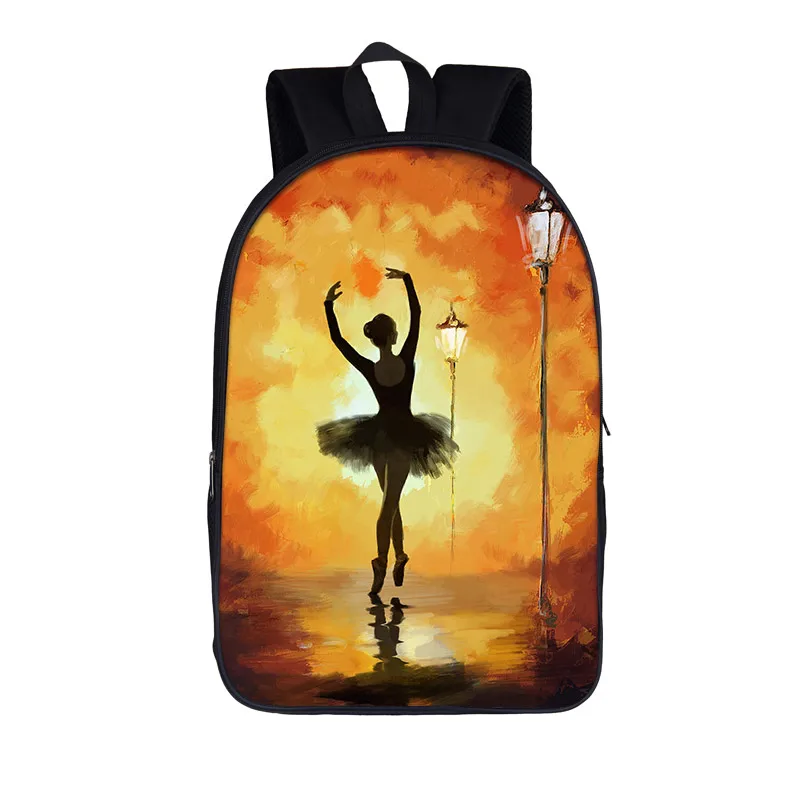 

Ballet Dancer Backpack Ladies Rucksack Chilren School Bags for Teenager Girls Women Causal Shoulder Bag Kids School Backpack Bag