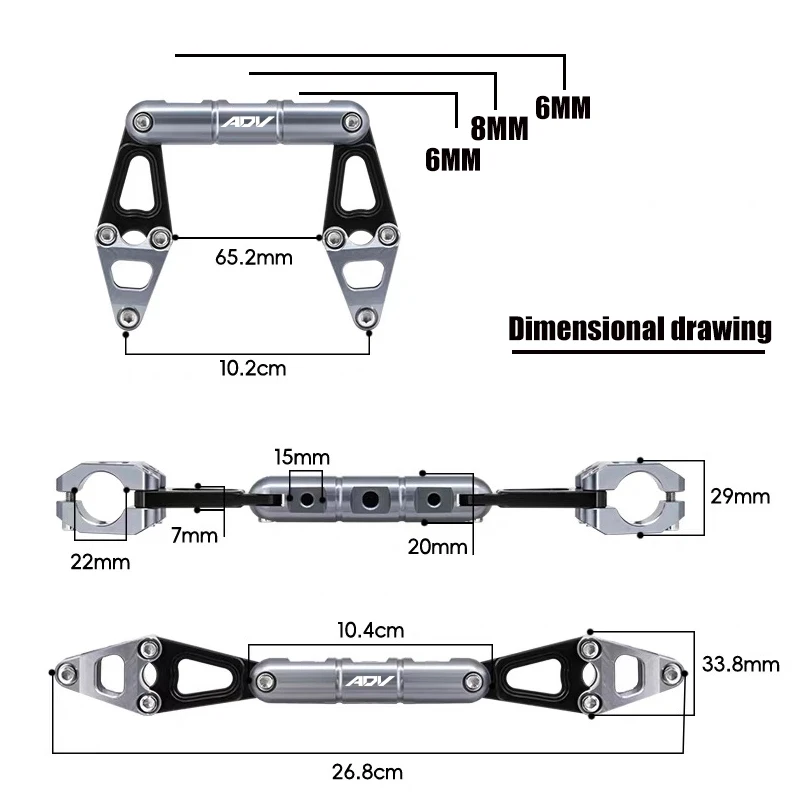 For HONDA ADV150 ADV350 ADV 350 150 Motorcycle Crossbar Accessories Handlebar Extender Balance Bracket Phone Holder Storage Bag