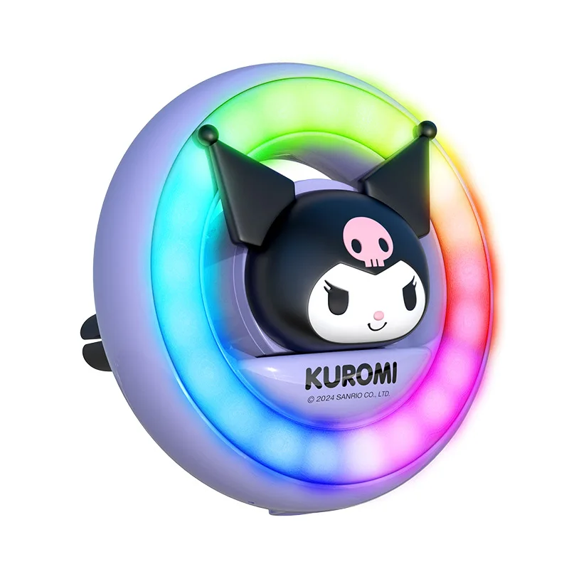 

Kuromi Car mounted Aromatherapy Voice controlled Pickup Light Sanrio Car Air Outlet perfume Rhythm Light Car Aromatherapy