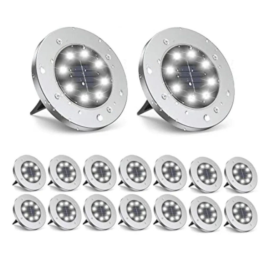 

Solar Ground Lights, Waterproof Solar Garden Lights, Upgraded Outdoor Garden Waterproof Bright in-Ground Lighting, Landscape Li