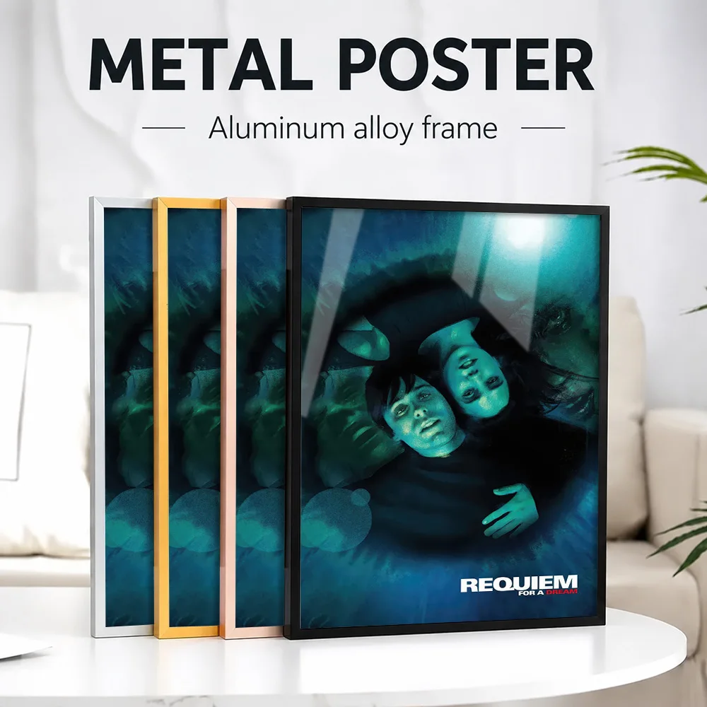 Requiem For A Dream Movie Framed Metal Poster Personalized Photo Dramatic Screen Style Wall Art For Lounge And Office Fan Gift
