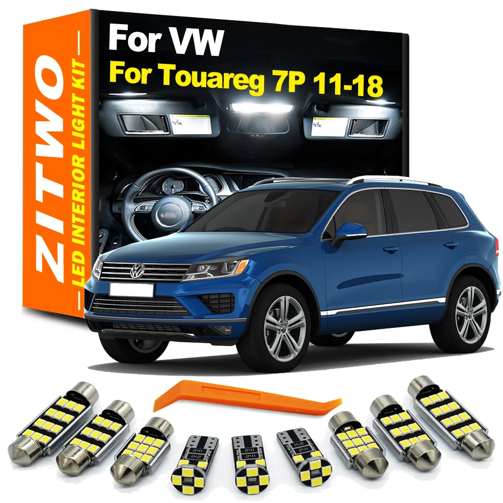 ZITWO Full LED Interior Light Kit For VW Volkswagen Touareg 7P 2011 2012 2013 2014 2015 2016 2017 2018 Footwell Courtesy Lamp