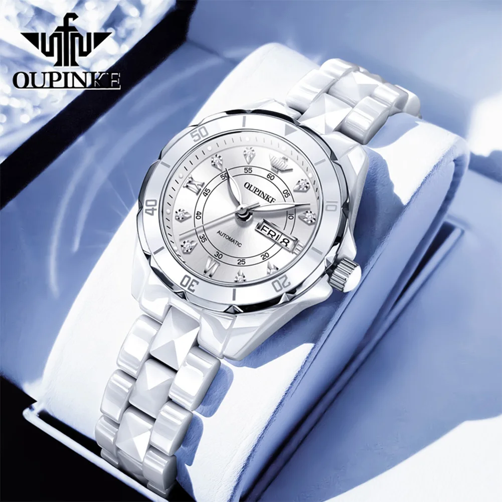 OLEVS 3301 New Women Watch Original Luxury Automatic Mechanical Watch Waterproof Luminous Watches For Women Gift Box Reloj Mujer