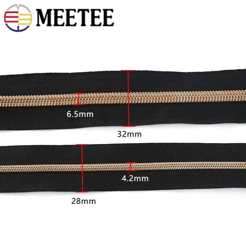 2/4/10Meters 3# 5# Nylon Zippers for Sewing Clothes Plastic Coil Zipper Sports Coat Bag  Zip Repair DIY Garment Accessories