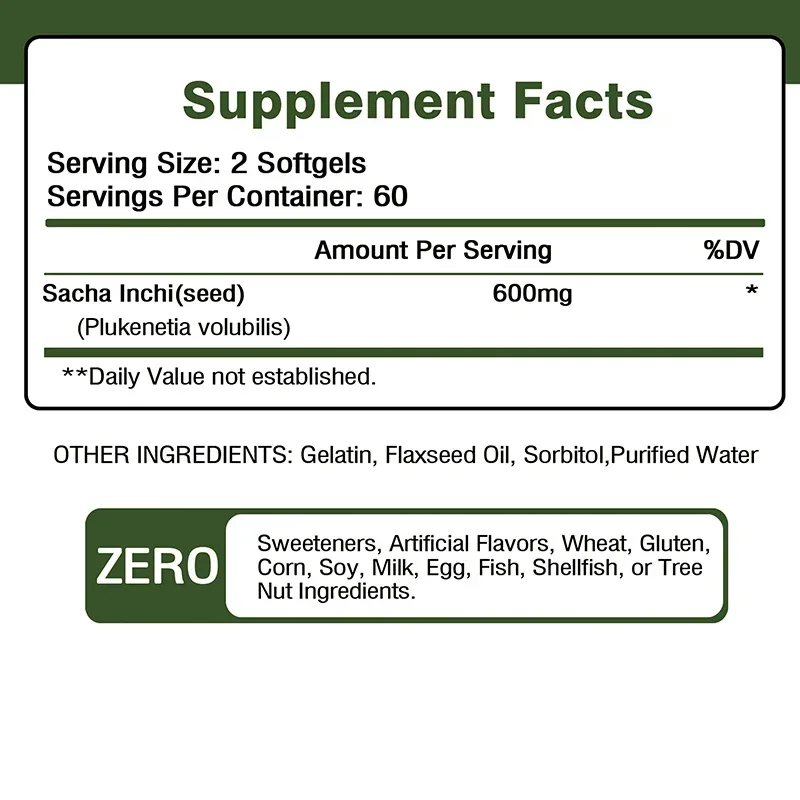 كبسولات زيت إنكا إنشي - توازن مستويات الكوليسترول وتدعم ضغط الدم والقلب والدماغ وضغط الدم، وتعزز مستويات الطاقة والمناعة #2