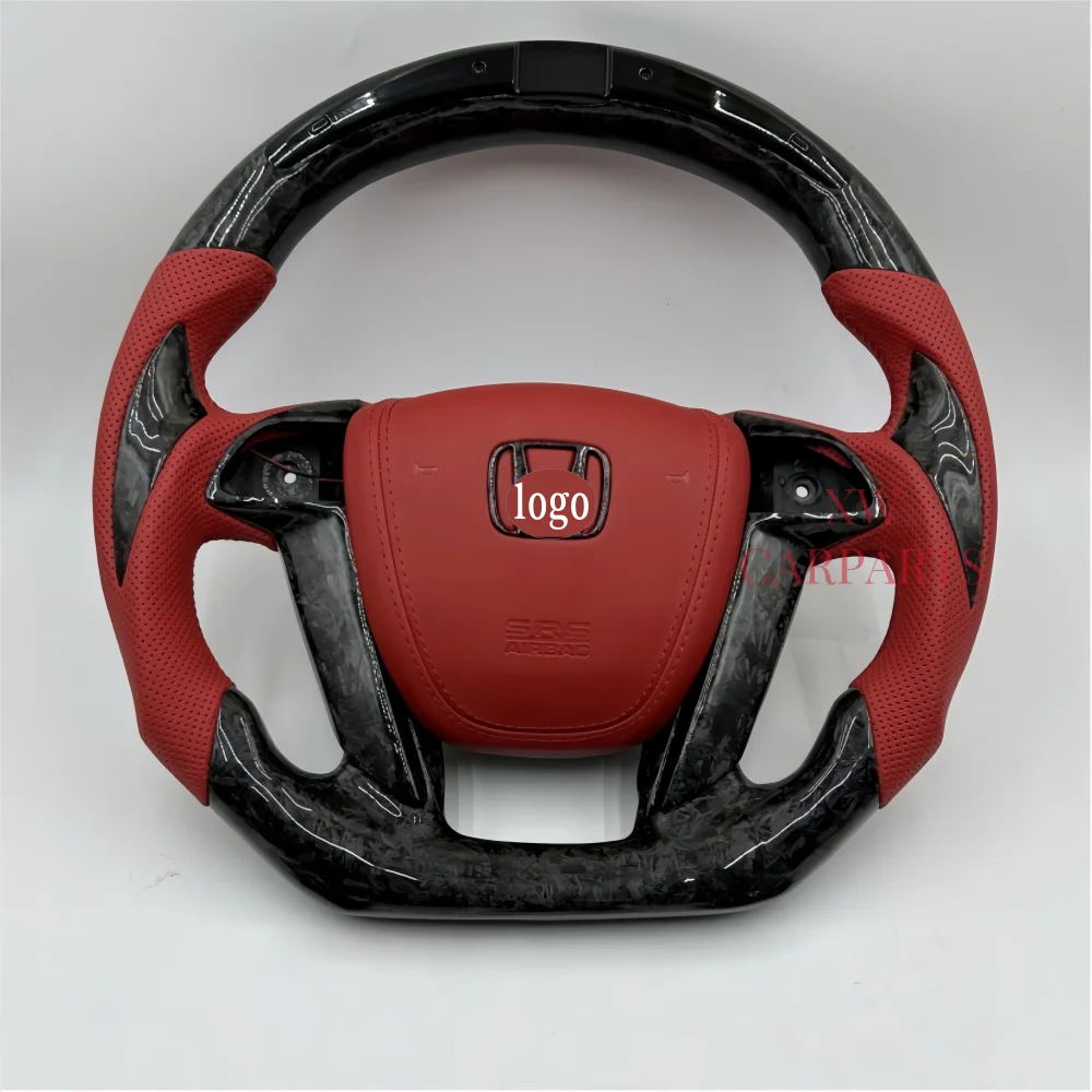 

Custom for 2008-2012 Honda Accord LED Carbon Fiber Steering Wheel and Shift Paddles and Cover