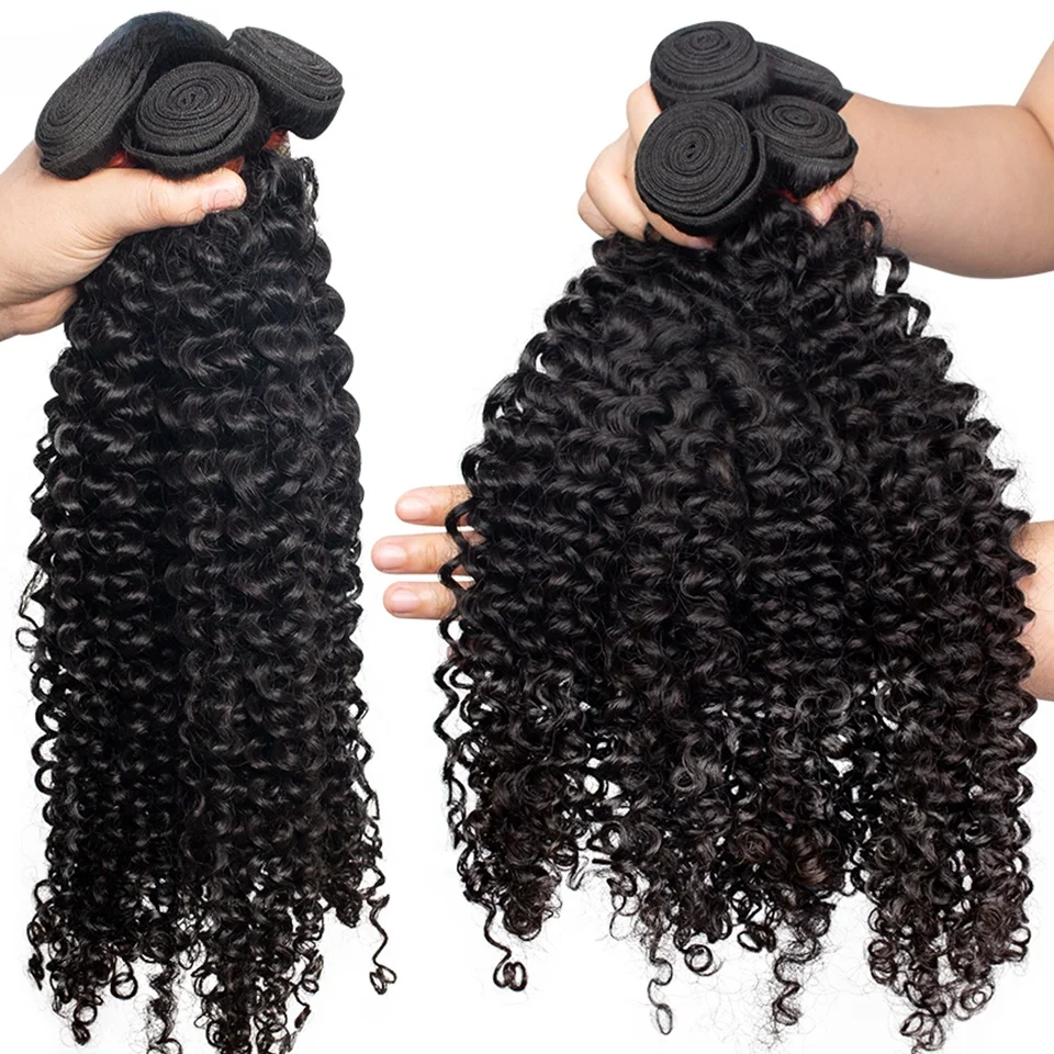 

8-30 дюймов глубокие вьющиеся волнистые пучки человеческих волос 100% натуральные человеческие волосы необработанные индийские пучки волос 1/3/4 шт. пучок волос