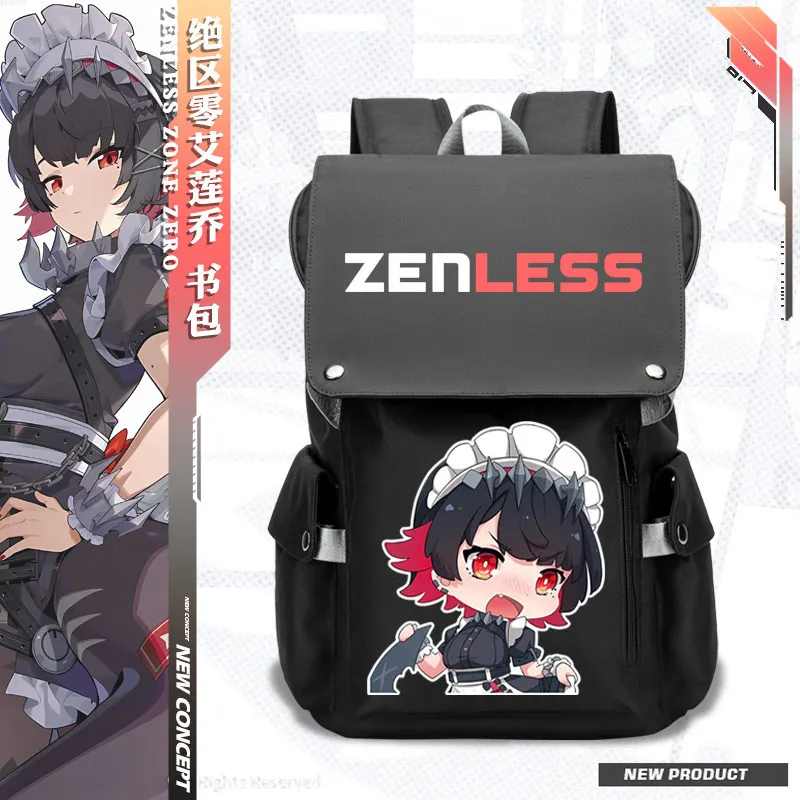 Anime Zenless Zone Zero Game Ellen Joe Kids School Bag Student Backpack Game Mężczyźni Kobiety Wszechstronny plecak na co dzień