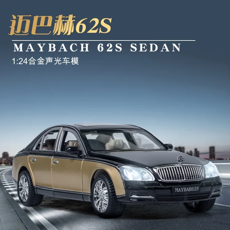 

Benz Maybach 62S в масштабе 1:24, коллекционная Игрушечная машина из литого сплава, сборная игрушка, подарки для детей