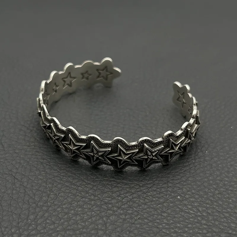 Open Five Parallel Pointed Star Bracelet Male and Female Couples Personalized Hip Hop Classic