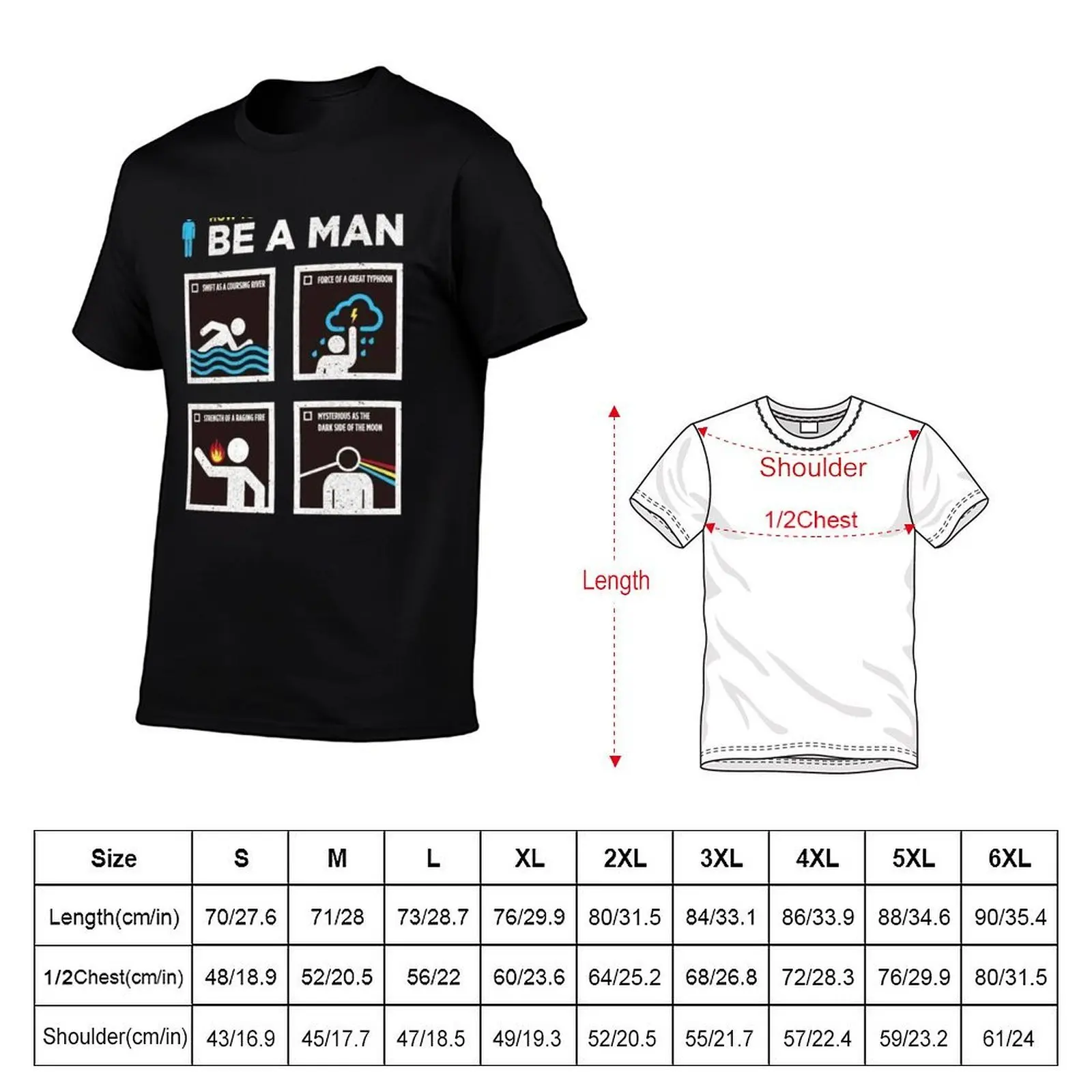 be a man T-Shirt t shirts for man pack white anime t shirts oversize T-Shirt