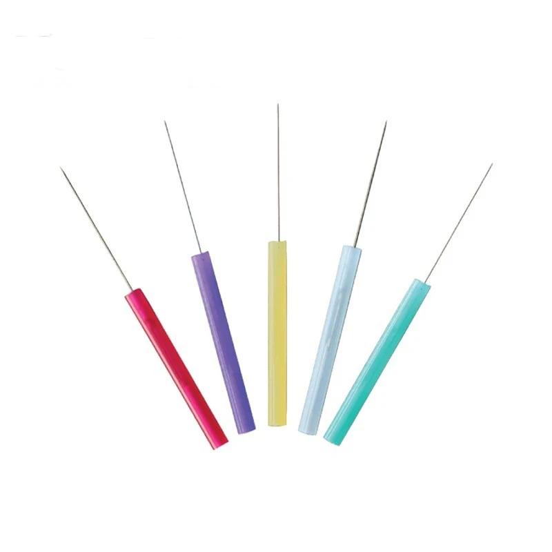 10Box 0.12/0.14/0.16mm P/ PB Type Color Handle Acupuncture Needle Single Use Facial Beauty Massage Gasification needle