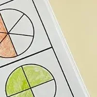 كسور مونتيسوري المصنف الحساب التعلم وسائل تعليمية الصف 3-4 المدرسة الابتدائية الرياضيات التدريب المعرفي اختبار الكتاب