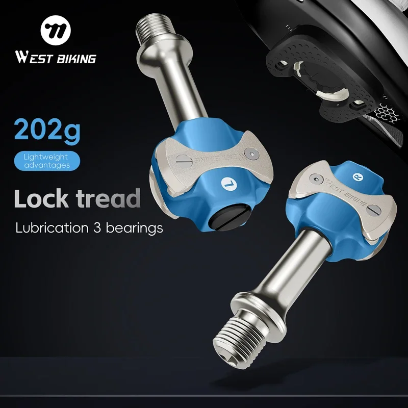

WEST BIKING Bicycle Pedals 2PCS Self-locking Bike Pedals Lightweight Lollipop Bearing Pedal With Lock Plate Cycling Accessories
