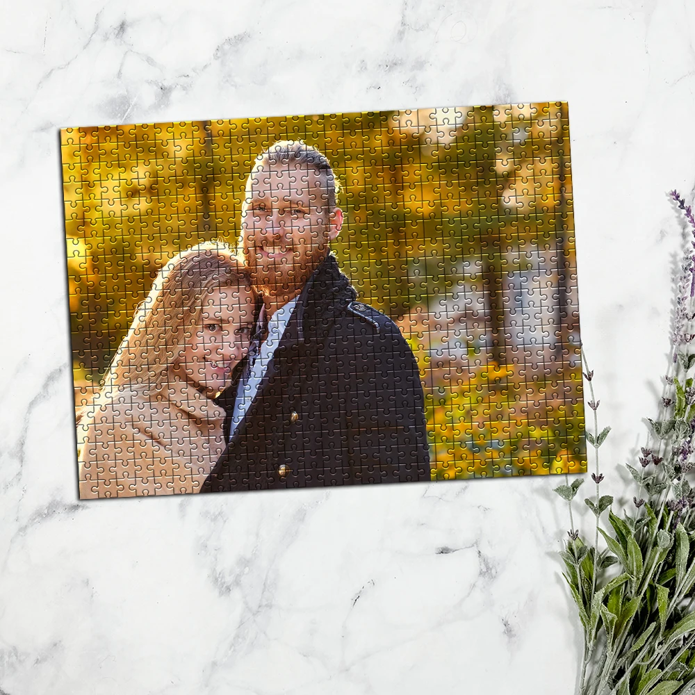 35/300/500pcs  love Customized Picture Custom DIY Personalised Photo Portrait Puzzles Customizable Photo For Children Toy Fri