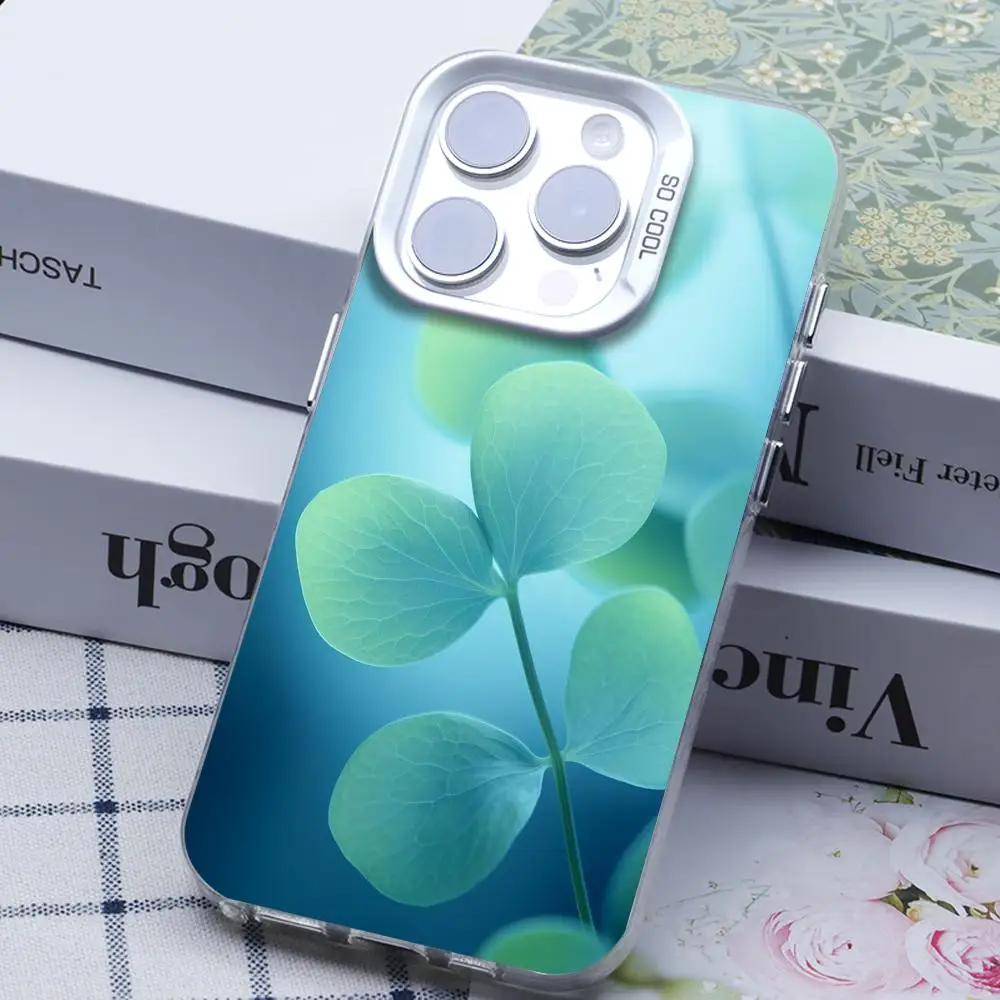 

Plant Phone Case Suitable for iPhone 17/16/15/14/13/12/11 Pro Max Plus, Colorful Silver Case, Metallic Shine, TPU