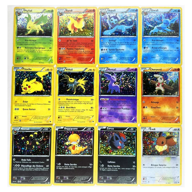 12pcs/set 2013 Eevee Flareon Vaporeon Jolteon Toys Hobbies Hobby Collectibles Game Collection Anime Cards