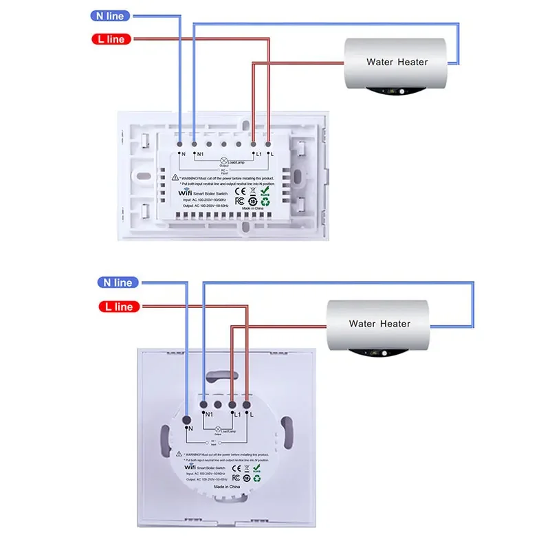 Imagem -06 - Wifi Smart Caldeira Interruptor Aquecedor de Água Disjuntor Painel de Toque Temporizador Controle Remoto de Voz Funciona com Alexa Google Home