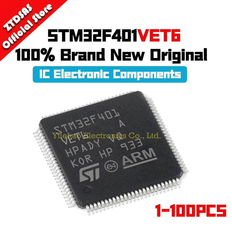 1-100Pcs STM32F401VET6 STM32F401VE STM32F401 STM32F STM32 STM IC MCU LQFP-100 Chipset