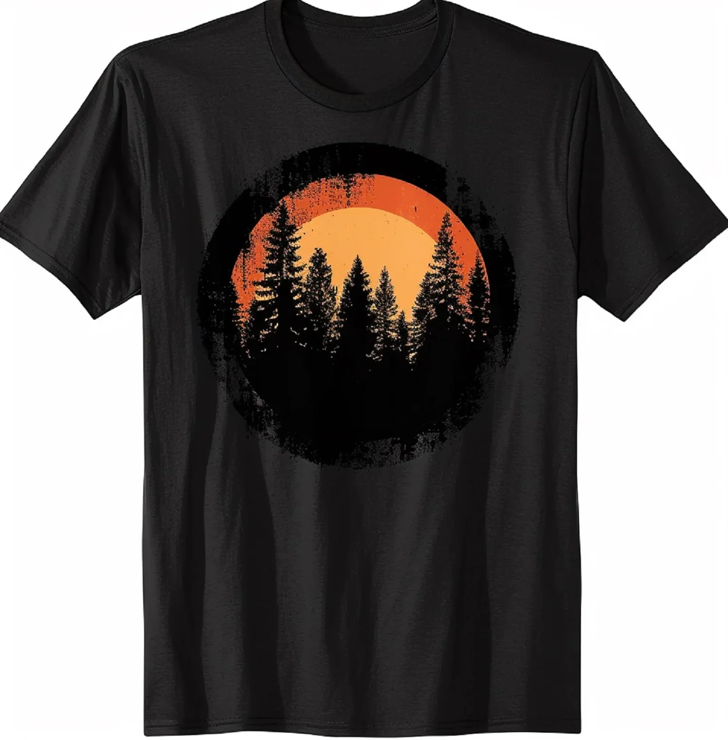 Funny Retro Tree Graphic Forest Sunset TShirt Trees for A Greener Tomorrow Unisex Style Shirts for Women Men Clothing Streetwear