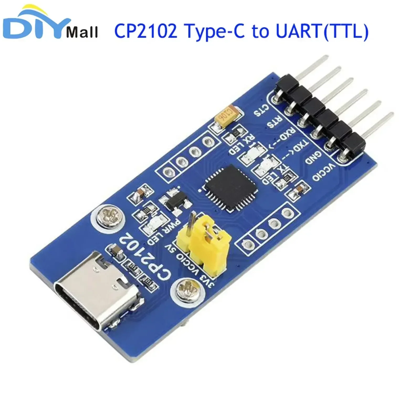 Waveshare 1 USB To UART (TTL) Communication Module Type-C USB-C Connector Support Mac OS Linux Android Windows7/8/10/11