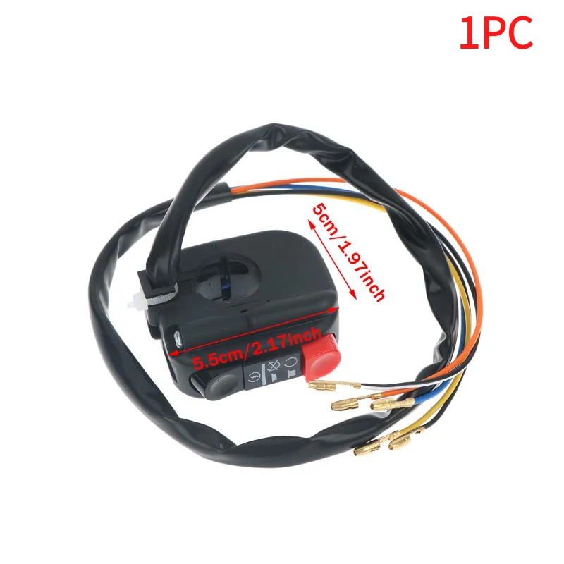 1PC Motorcycle Switch Handlebar Mount Start Stop Kill On Off Button Side Switch 12V For ATV Motorcycles Scooters.