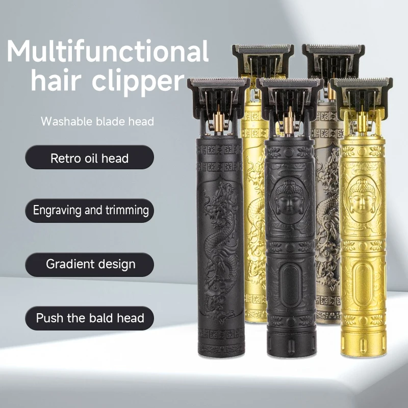 Cortadora de pelo Vintage، cortadora inalalbabra، portátil، USB، carga cepat، makas الفقرة cortar cabello، Afeitadora eléctrica #1