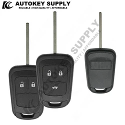 Autokeysupply AKGMF105 Remote Key Shell 2 3 Buttons Key Fob Case Car  With Logo For Chevrolet