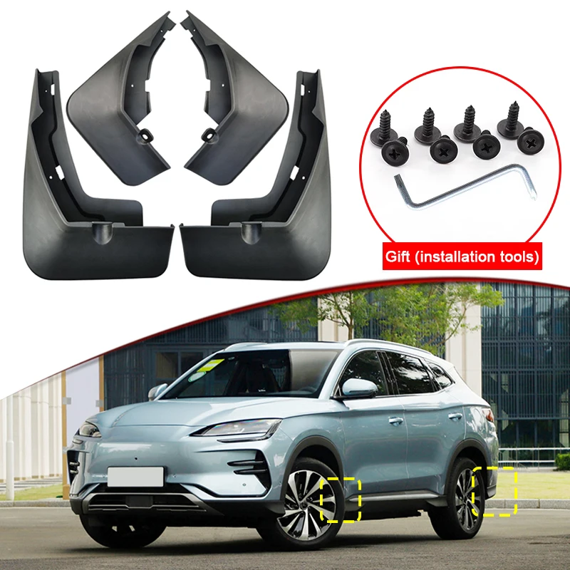 

ABS Car Mudguard Fender Auto Accessory For BYD Denza D9 N7 TANG YUAN PRO E2 Seagull SEAL U Atto 2 3 4 Chazor Dolphin Han EV DMi