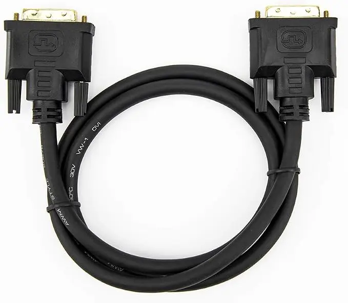 DVI-D Dual Link Cable (25Pin), High Resolution Digital Video Cord with Gold-Plated Connectors for Desktop and Monitor Connect