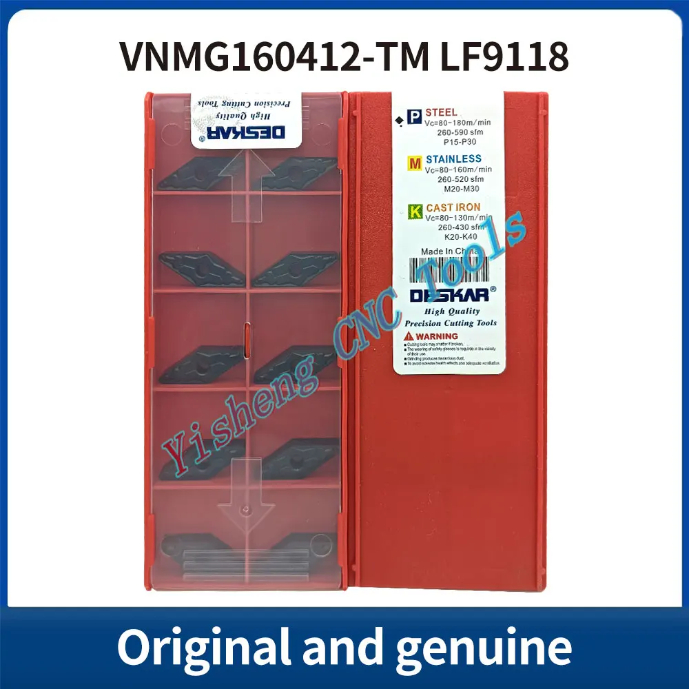 

DESKAR 100% Original VNMG160404-TM VNMG160408-TM VNMG160412-TM LF9018 LF9218 TF9218 LF9118 indexable threading carbide insert
