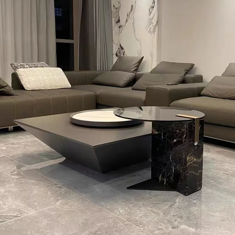 Italian Rock Slab Modern Minimalist Living Room Home High-end Villa Inverted Triangle Coffee Table