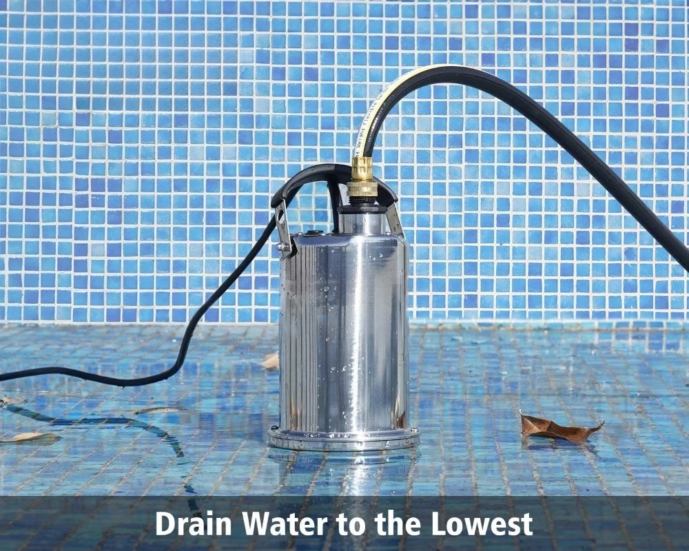 

Универсальный насос для бассейнов, прудов, гидромассажных ванн, затопленных подваров, водяной насос из нержавеющей стали 1/4 л.с., погружной насос 1500 галлонов в час