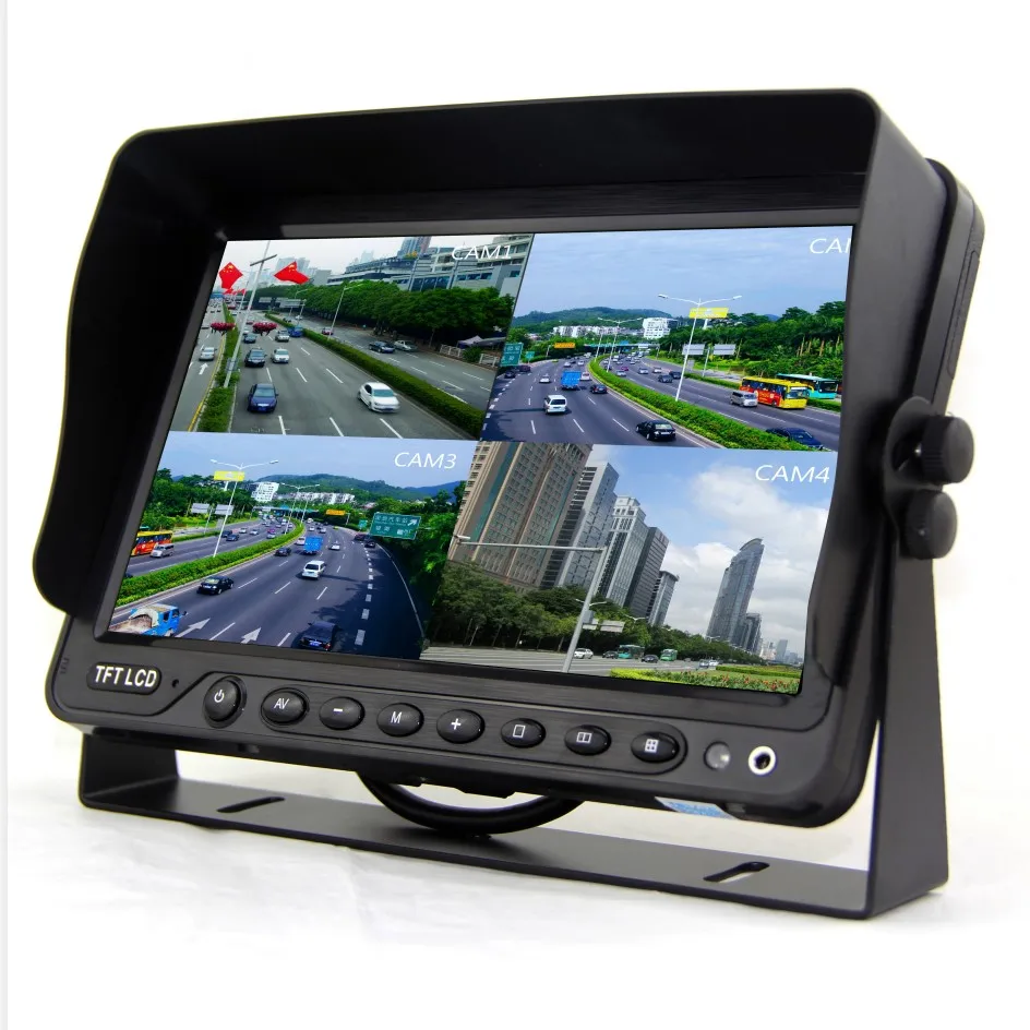 7 Inch/9 Inch/10.1 Inch Quad Car With 4 Channel Video Recording